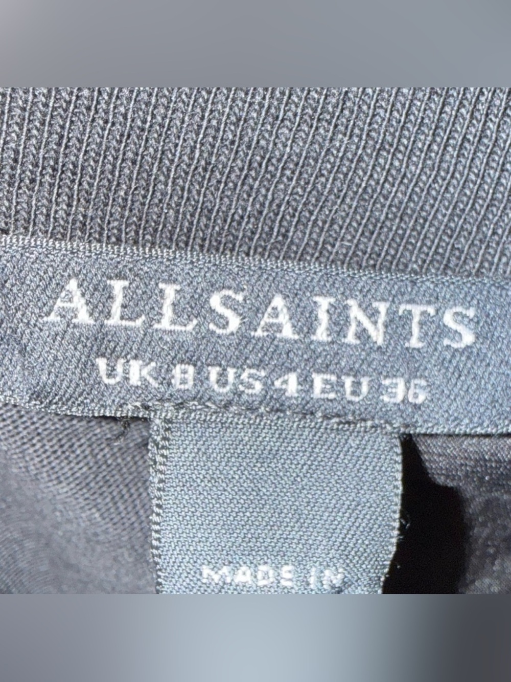 AllSaints Black Lana Lace-Trim Mini Dress - Picture 6 of 6